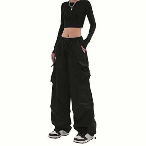 BXCNCKD Women's Retro Pocket Cargo Pants