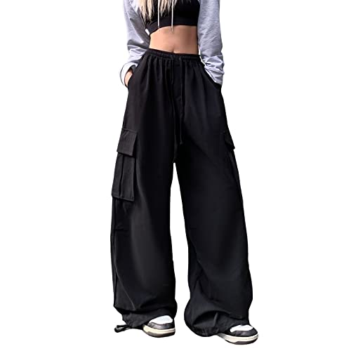 Y2k Cargo Gothic Baggy High Waisted Trousers 
