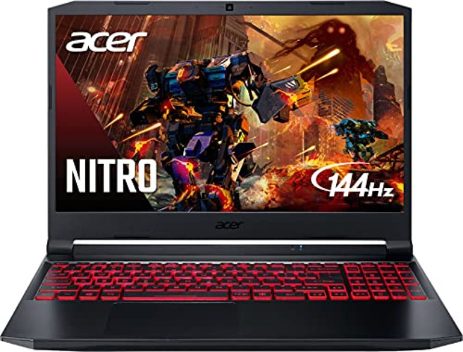 acer Nitro 5 AN515-55 Gaming Laptop Intel i5-10300H NVIDIA GeForce RTX 3050Ti 15.6in FHD 144Hz IPS 16GB 512GB SSD Wi-Fi 6 Win 11 (Renewed)