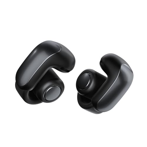 Bose Ultra Open Earbuds, Immersive Audio Open Ear Earbuds, Clip on Earbuds for Comfort, Running Earbuds with OpenAudio for Awareness, Up to 48 Hours of Battery Life, Black - Black