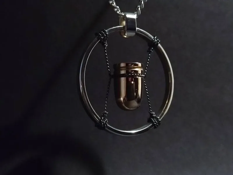 Cyberpunk 2077 V bullet necklace sterling silver