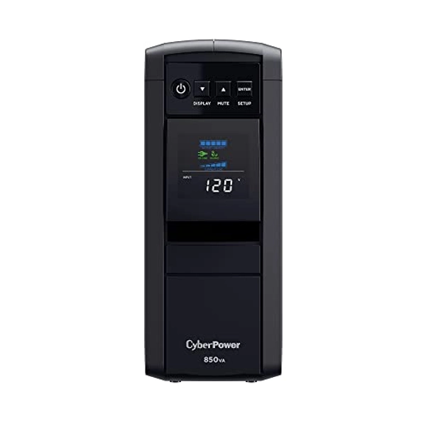 CyberPower CP850PFCLCD PFC Sinewave UPS System, 850VA/510W, 10 Outlets, AVR, Mini-Tower