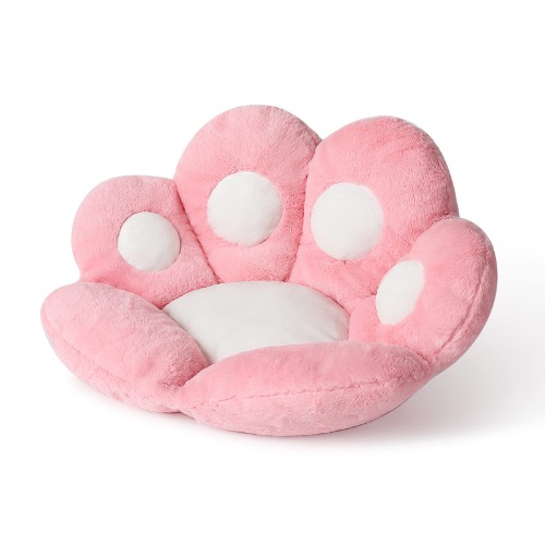 Ditucu Cat Paw Cushion Comfy Kawaii Chair Cushion 31.4 x 27.5 inch Bear Paw Lazy Sofa Office Floor Pillow Cute Plush Seat Pad for Gaming Chair for Bedroom Decor Pink - Pink Large (Pack of 1 )