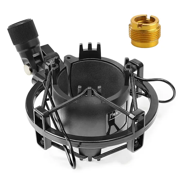 AT2020 Shock Mount, Shock Mount Stand Reduces Vibration Noise for Audio Technica AT2020 AT2035 AT4040 AT2020USB ATR2500x Condenser Mic by SUNMON