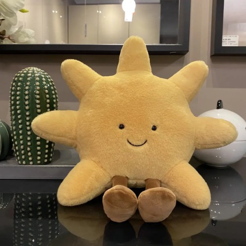 Moon or Sun Stuffed Plushie Cushion Bedroom Decor Sofa Throw Pillow - sun / about 30cm S