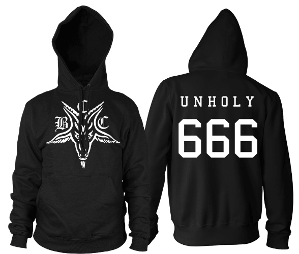 Baphomet 666 - Hooded Pullover Sweater | 3XLarge