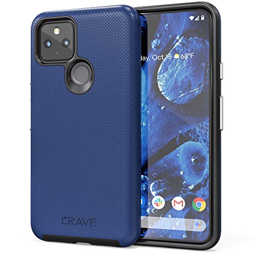 Crave Pixel 5 Case, Dual Guard Protection Series Case for Google Pixel 5 - Navy - Navy