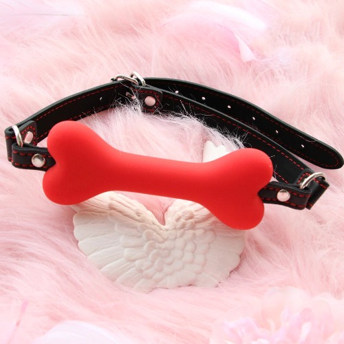 Dog Bone Gag - Red
