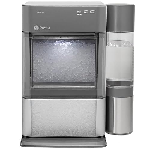 GE Profile Opal 2.0 XL with 1 Gallon Tank, Chewable Crunchable Countertop Nugget Ice Maker, Scoop included, 38 lbs in 24 hours, Pellet Ice Machine with WiFi & Smart Connected, Stainless Steel - Opal 2.0 + XL Side Tank - Stainless Steel