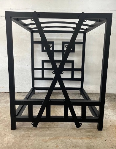 East Meets West Bed with Removable Cross: BDSM Furniture