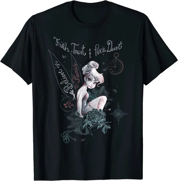 Disney Peter Pan Tinker Bell Believe Drawing Graphic T-Shirt T-Shirt