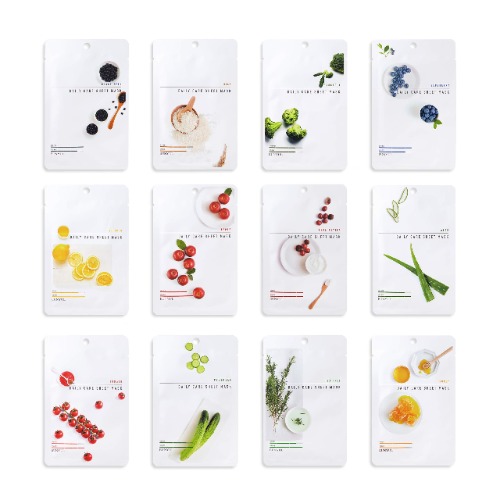 [Pack of 12] Face Sheet Mask Pack 12 types Korean Skincare Hydrating & Nourishing Face masks beauty