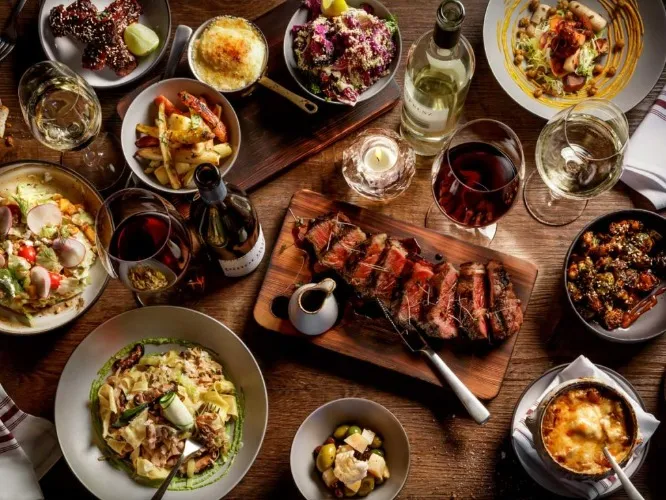 Dinner at restaurant 