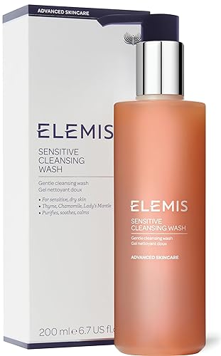 ELEMIS Sensitive Cleansing Facial Wash, Gentle Face Cleanser to Purify, Soothe and Calm, Refreshing Gel Facial Cleanser for Sensitive, Dry Skin for a Healthy Complexion, Simple to Cleanse Foam 200ml - Single