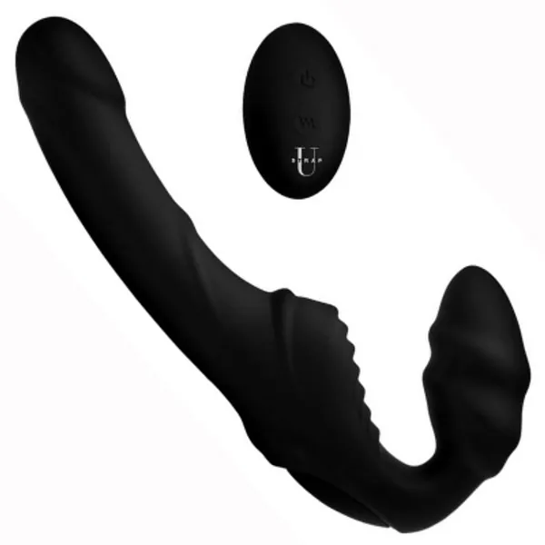 Vibrating Silicone Strapless Strap On - With Wireless Remote!