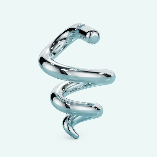 Corkscrew Earring - Silver / Pair
