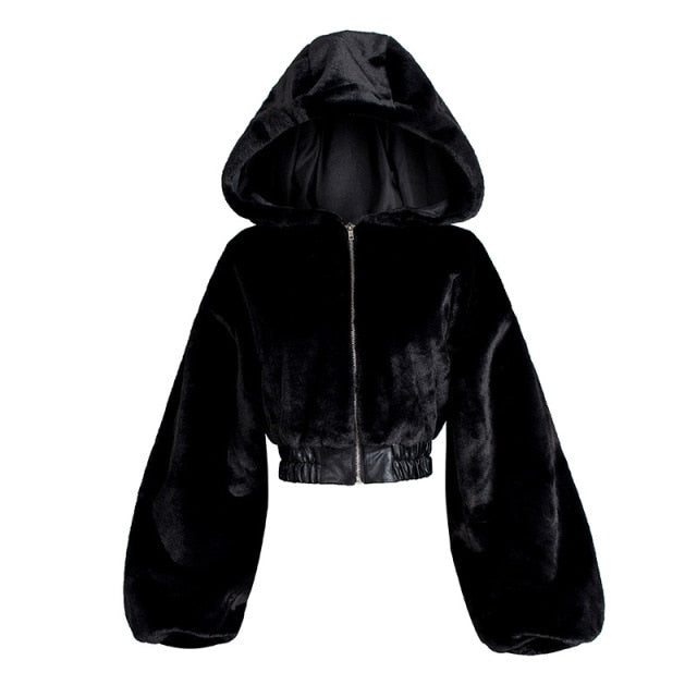 Black Graveyard Grunge Hooded Overcoat - Black / S