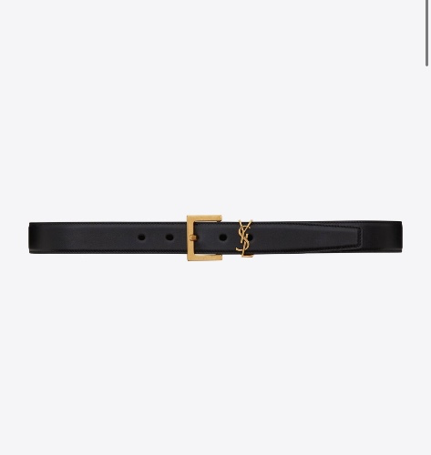 YSL- CASSANDRE BELT WITH SQUARE BUCKLE IN SMOOTH LEATHER