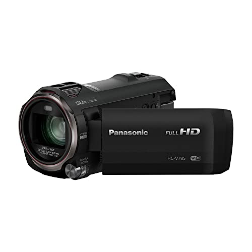 Panasonic Full HD Video Camera Camcorder, 20X Optical Zoom, 1/2.3 Inch BSI Sensor, HDR Capture, Wi-Fi Smartphone HC-V785 (Black) - HC-V785K