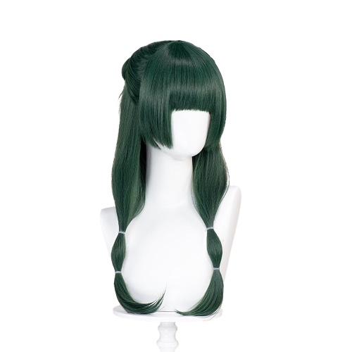 DokiDoki Anime The Apothecary Diaries Cosplay Mao Mao Wig / Bow Clip / Long Straight Green Hair Maomao | Normal Ver. Wig Only-Ready For Ship