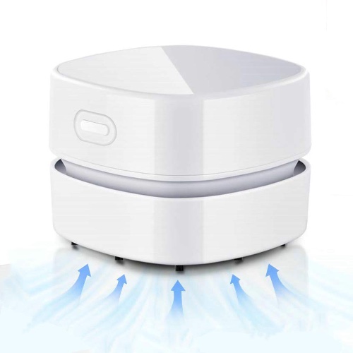 GuDoQi Mini Stofzuiger Desktop Stofzuiger, USB oplaadbare Draadloze tafelstofzuiger, 360° draaibaar Bureau Stofzuiger