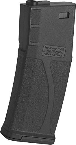 Evike Airsoft - Blue Box 140rd Polymer Midcap Mag for M4-Style Series Airsoft AEGs (Color: Black/Single)