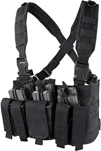 Condor Recon Chest Rig - Adjustable - Fits Most Size People - Black