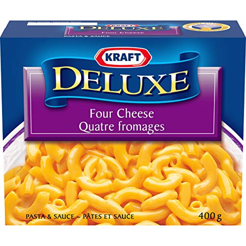Kraft Deluxe Four Cheese Macaroni & Cheese, 400g (Pack of 12) - Four Cheese - 400g (Pack of 12)