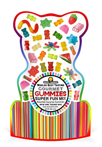 Happy Yummies Worlds Best Tasting Gourmet Gummies Super Fun Mix 16oz