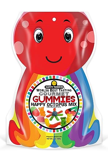 Happy Yummies World Best Tasting Gourmet Gummies Happy Octopus Mix 13oz (369g)
