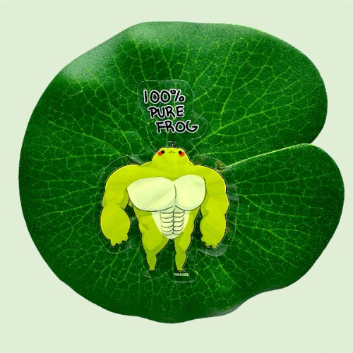 100% Frog Chad Sticker