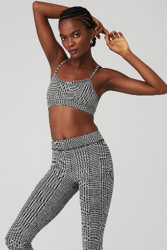 Jacquard Glenplaid Gratitude Bra - Titanium/Black | Titanium/Black / S