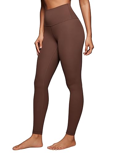 CRZ YOGA Butterluxe High Waisted Lounge Legging 28'' - Workout Leggings for Women Buttery Soft Yoga Pants - Small - Coffee Brown