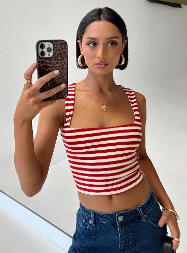 Back In Time Top Red Stripe | US 4 / Red Stripe