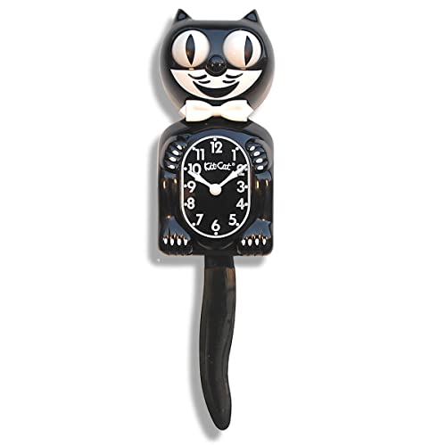 Kit-Cat Wall Clock, Black - Black/White