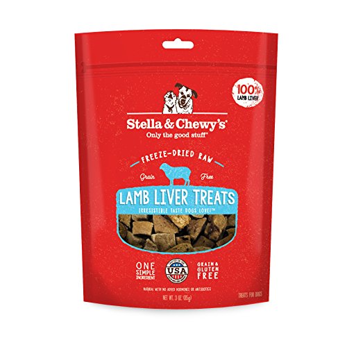 Stella & Chewy's Freeze-Dried Raw Single Ingredient Lamb Liver Treats, 3 oz. Bag - Lamb Liver - 85 g (Pack of 1)