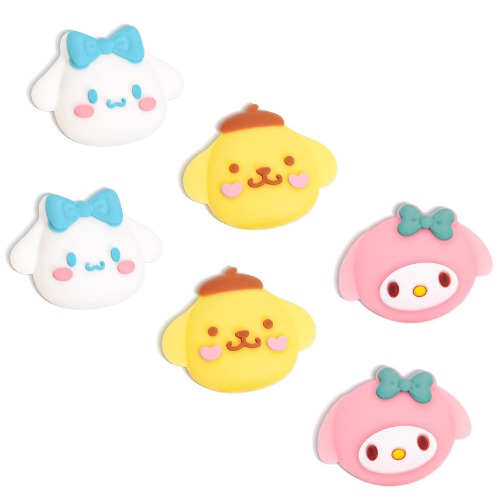 DLseego Dog & Rabbit 6PCS Thumb Grips Caps Compatible with Switch Lite & Switch & Switch OLED Cartoon Soft Silicone Joy Con Cover Lovely 3D Analog Joystick Button Caps - Cute Mixed Pack - Cute Mixed Pack