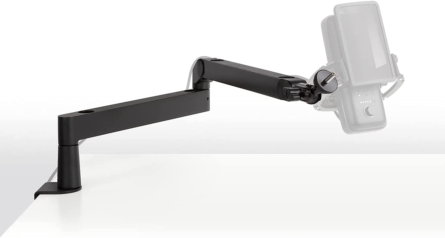Elgato Wave Mic Arm LP – Low profile swivel boom, hidden cable channels, all-metal, versatile desk clamp, 1/4“-3/8“-5/8“ mic mounts, studio, broadcast, streaming, work from home, professional mic arm - Low Profile Low Profile