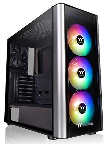 Thermaltake Level 20 MT Motherboard Sync ARGB ATX Mid Tower Gaming Computer Case with 3 120mm ARGB 5V Motherboard Sync RGB Fans +1 120mm Rear Fan Pre-Installed CA-1M7-00M1WN-00, Black - ARGB ATX - Level 20 MT