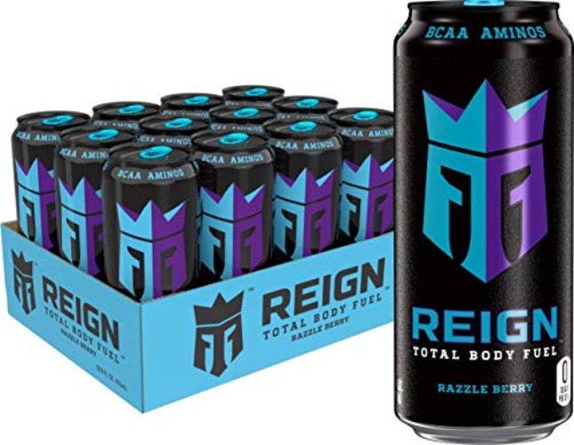 Reign Total Body Fuel, Razzle Berry, Fitness & Performance Drink, 16 Ounce (Pack of 12) - Razzle Berry