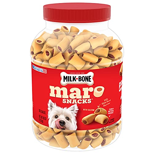 Milk-Bone MaroSnacks Dog Treats, Beef, 40 Ounce with Real Bone Marrow and Calcium - Beef - 2.5 Pound (Pack of 1)