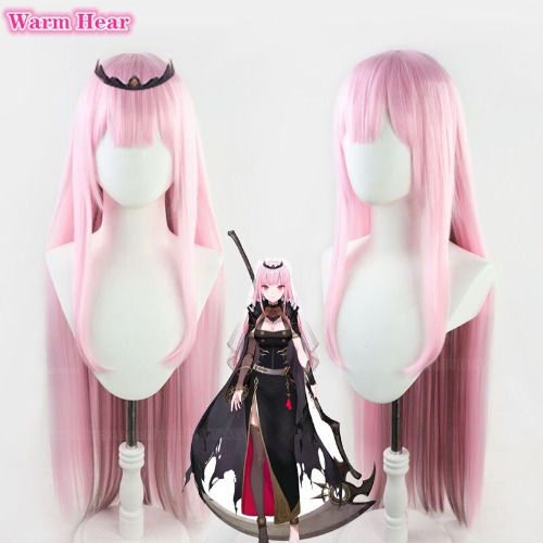 Vtuber Hololive EN Mori Calliope Cosplay Wig 100cm Long Straight Pink Wig Youtuber Girl Mori-sama Heat Resistant Fibre + Wig Cap - AliExpress 
