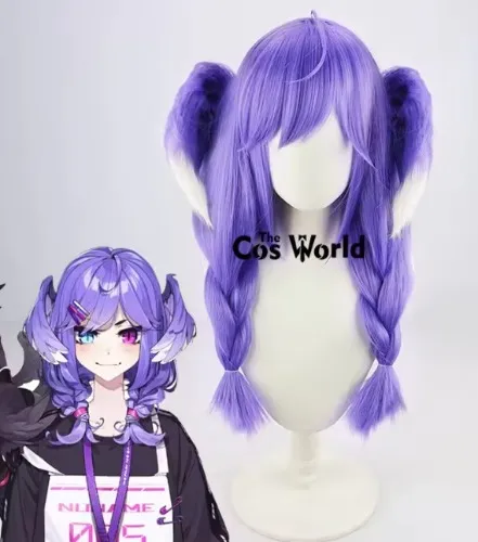 Virtual YouTuber VTuber Obsydia Selen Tatsuki Long Anime Cosplay Wigs Fiber Heat Resistant Synthetic Hair + Wig Cap