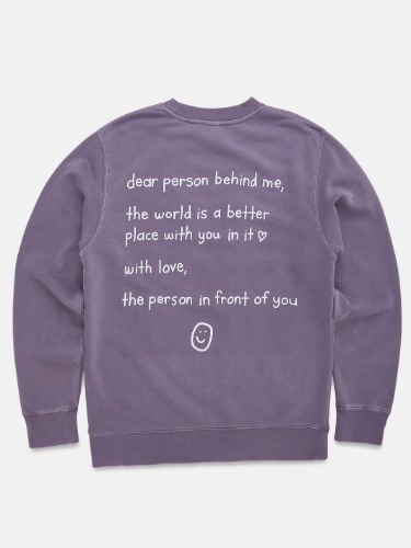 Dear Person Behind Me Crewneck - Plum | M