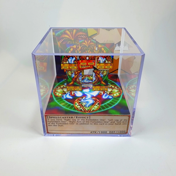 Yu-Gi-Oh! Exodia The Forbbiden One - Diorama Cube with Sound and LED Light - Perfect gift for Yu-Gi-Oh! lovers