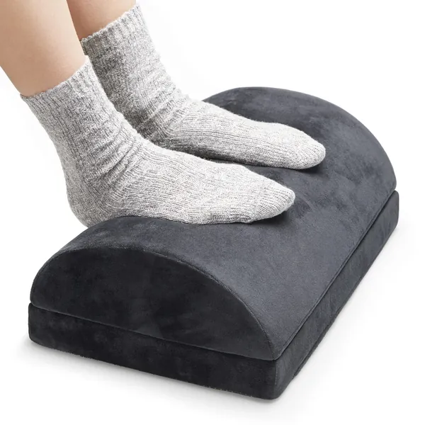 Sky Solutions Under Desk Foot Rest - Memory Foam, Ergonomic, Adjustable Footrest Cushion for Office Chair, Gaming Stool - Work from Home Essentials & Desk Accessories - 