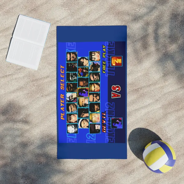 Retro Tekken Character beach Towel