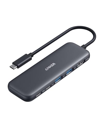 Anker 332 USB-C Hub (5-in-1) with 4K HDMI Display, 5Gbps - and 2 5Gbps USB-A Data Ports and for MacBook Pro, MacBook Air, Dell XPS, Lenovo Thinkpad, HP Laptops and More - Black