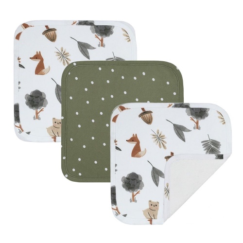 Living Textiles 3 Pack Washcloth Forest Retreat