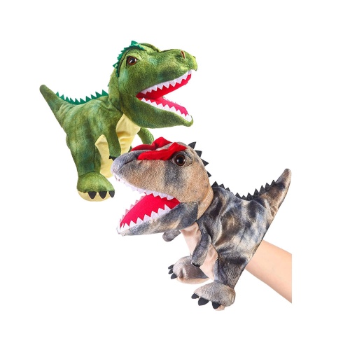 Realistic Dinosaur Hand Puppets - green / To be customized